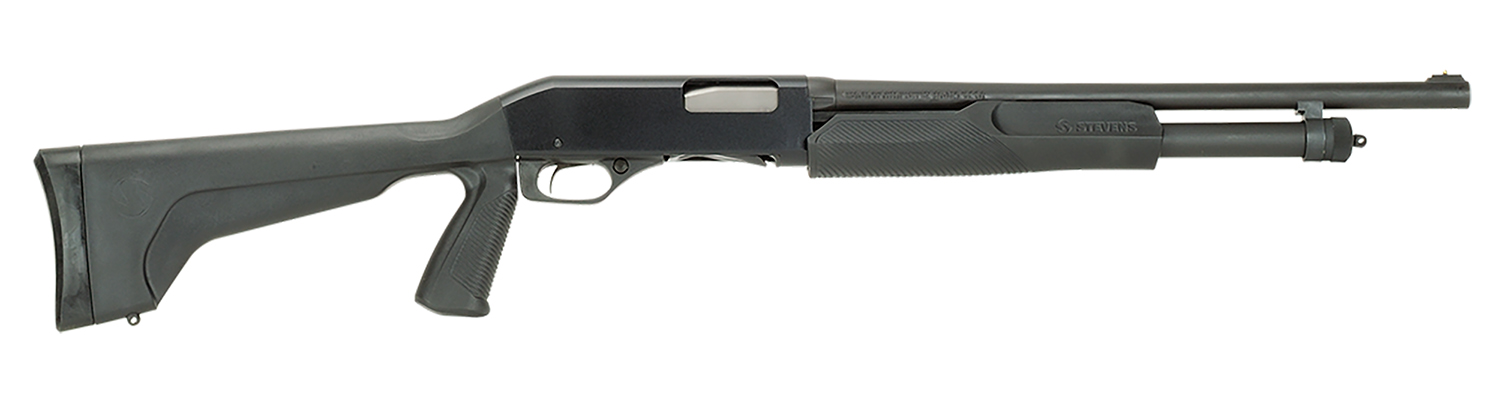 Stevens 22438 320 Security 20 Gauge 3″ 5+1 18.50″ Matte Blued Carbon Steel Barrel, Black Fixed Pistol Grip Stock Ambidextrous, Bead Sight