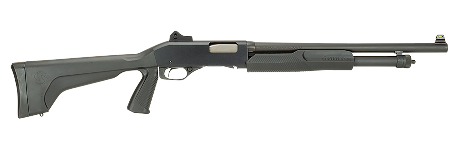 Stevens 22439 320 Security 20 Gauge 3″ 5+1 18.50″ Matte Blued Carbon Steel Barrel, Matte Black Fixed Pistol Grip Stock Ambidextrous, Ghost Ring Sight