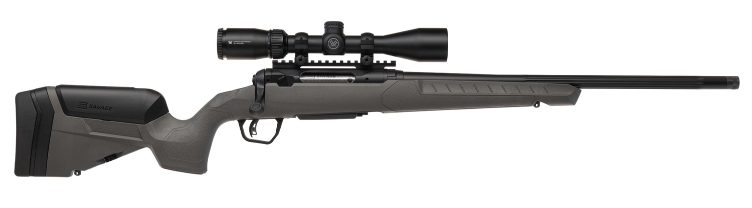 Savage Arms 32463 110 Trailblazer XP 350 Legend 4+1 18″ Fluted Barrel, Flat Dark Gray Adj LOP Synthetic Stock, Right Hand