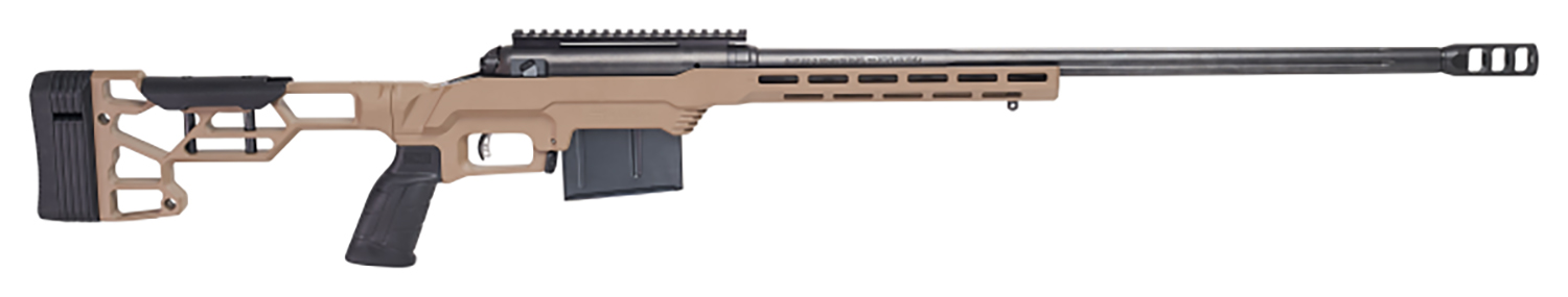 Savage Arms 57698 110 Precision 338 Lapua Mag 5+1 24″, Matte Black Rec/Barrel, Flat Dark Earth Cerakote MDT LSS XL Chassis, Polymer Grip, Left Hand