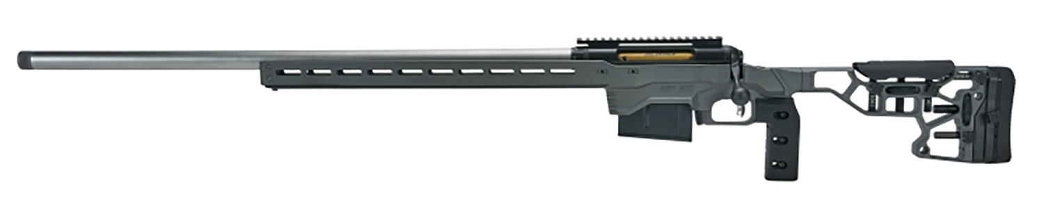 Savage Arms 57702 110 Elite Precision 308 Win 10+1 26″ Matte Stainless, Matte Black Rec, Gray Cerakote Adjustable MDT ACC Aluminum Chassis Stock, Left Hand (MB Not Included)