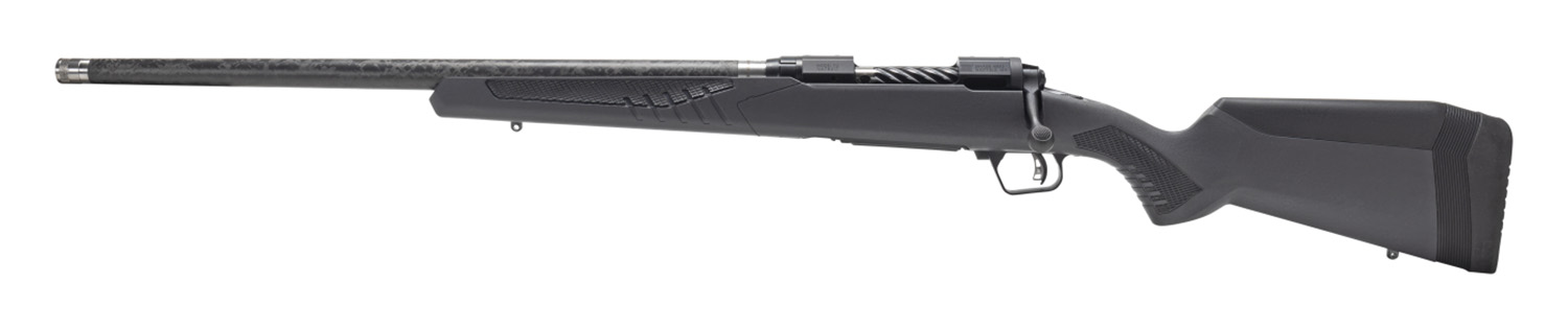 Savage Arms 57713 110 UltraLite Full Size 308 Win 4+1 22″ Carbon Fiber Threaded Barrel Black Melonite Drilled & Tapped Stainless Steel Receiver Adj AccuStock Matte Gray Synthetic Stock, Left Hand