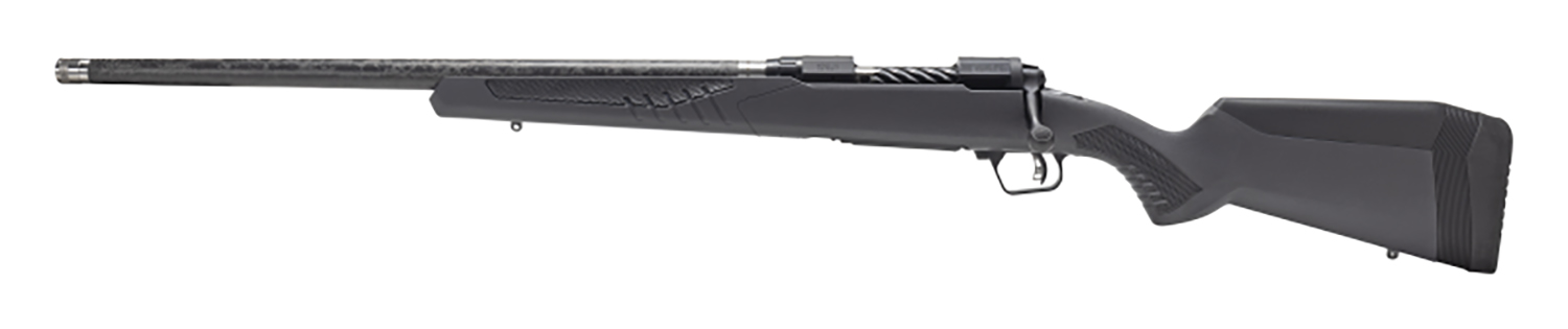 Savage Arms 57720 110 UltraLite Full Size 28 Nosler 2+1 24″ Carbon Fiber Threaded Barrel, Black Melonite Drilled & Tapped Stainless Steel Receiver, Adj AccuStock Matte Gray Synthetic Stock, Left Hand
