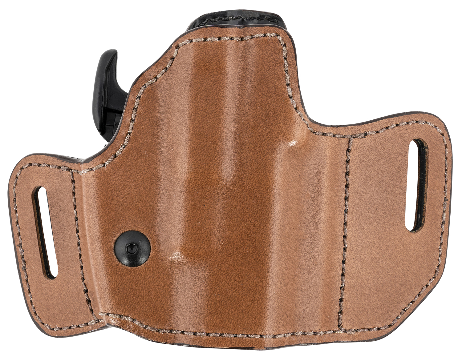 Bianchi 31831 Allusion Assent Pro-Fit OWB Size 11 Tan Leather Belt Slide Compatible w/ S&W M&P Shield/FN FNS Compact/Glock 26/27 Gen1-5 Belt Up to 1.50″ Wide Right Hand