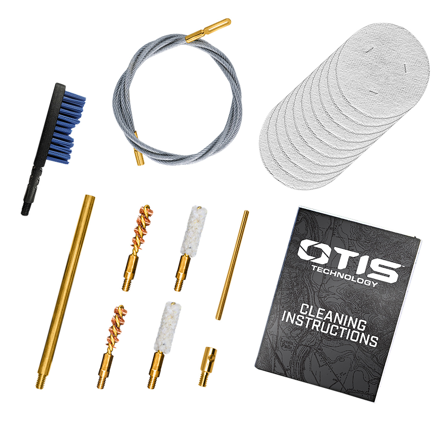 Otis FG70122 Patriot Cleaning Kit .17/.22Cal Handgun/Rifle/15 Pieces Yellow Plastic Box Case