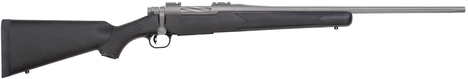 Mossberg 28007 Patriot  Full Size 308 Win 5+1 22″ Stainless Cerakote Fluted Barrel, Stainless Cerakote Receiver Drilled & Tapped, Black Fixed Synthetic Stock, Right Hand