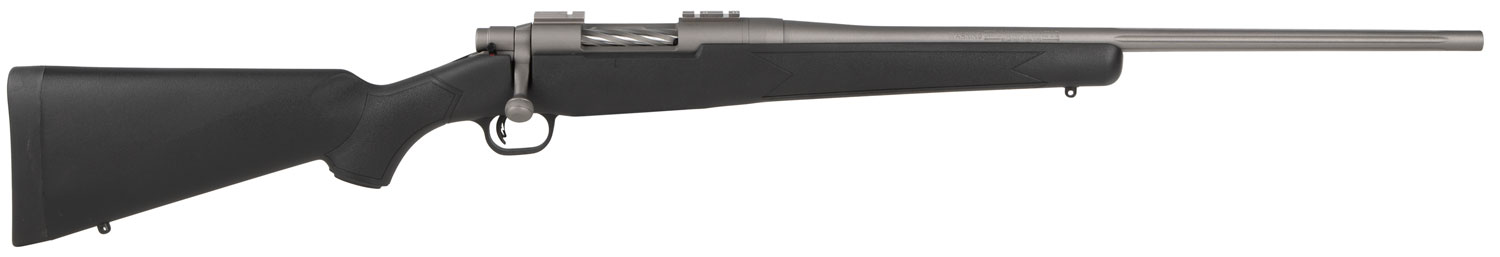 Mossberg 28008 Patriot 6.5 Creedmoor 5+1 22″ Fluted Barrel w/Recessed Match Crown, Cerakote Stainless Steel, Spiral-Fluted Bolt, Synthetic Stock, Drop Box Magazine, Adjustable LBA Trigger