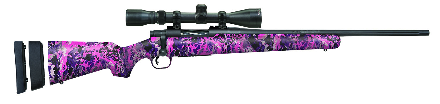 Mossberg 28143 Patriot Super Bantam 6.5 Creedmoor 5+1 20″ Matte Blued Fluted Barrel Matte Blued Steel Muddy Girl Wild Right Hand