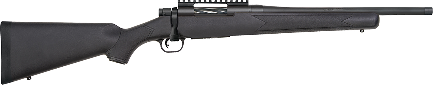 Mossberg 28228 Patriot Carbine 308 Win 5+1 18″ Matte Blued Threaded Bull Barrel, Matte Blued Picatinny Rail Receiver, Black Fixed Synthetic Stock