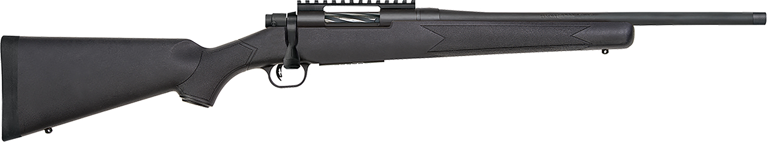 Mossberg 28232 Patriot Carbine 350 Legend 5+1 18″ Matte Blued Threaded Bull Barrel, Matte Blued Picatinny Rail Receiver, Black Fixed Synthetic Stock