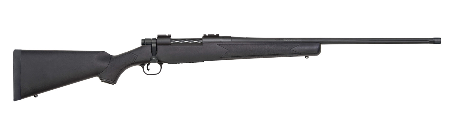 Mossberg 28233 Patriot Carbine 6.5 PRC 5+1 20″ Matte Blued Threaded Bull Barrel, Matte Blued Picatinny Rail Receiver, Black Fixed Synthetic Stock