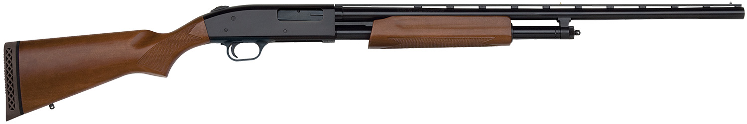 Mossberg 50136 500 All Purpose Full Size 20 Gauge Pump 3″ 5+1 26″ Blued Vent Rib Barrel, Blued Integral Scope Mount Steel Receiver, Fixed Hardwood Stock, Right Hand, Accu-Set Chokes