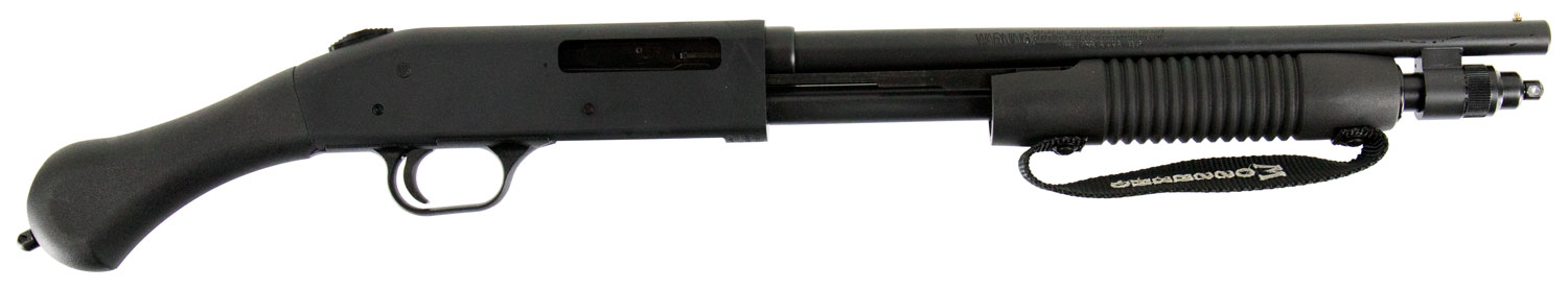 Mossberg 50649 590 Shockwave 410 Gauge Pump 3″ 5+1 14.38″ Matte Blued Heavy-Walled Barrel, Drilled & Tapped Blued Stainless Steel Receiver, Black Raptor Birdshead Grip