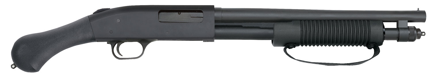 Mossberg 50657 590 Shockwave 20 Gauge Pump 3″ 5+1 14.38″ Matte Blued Heavy-Walled Barrel, Drilled & Tapped Matte Blued Stainless Steel Receiver, Black Raptor Birdshead Grip