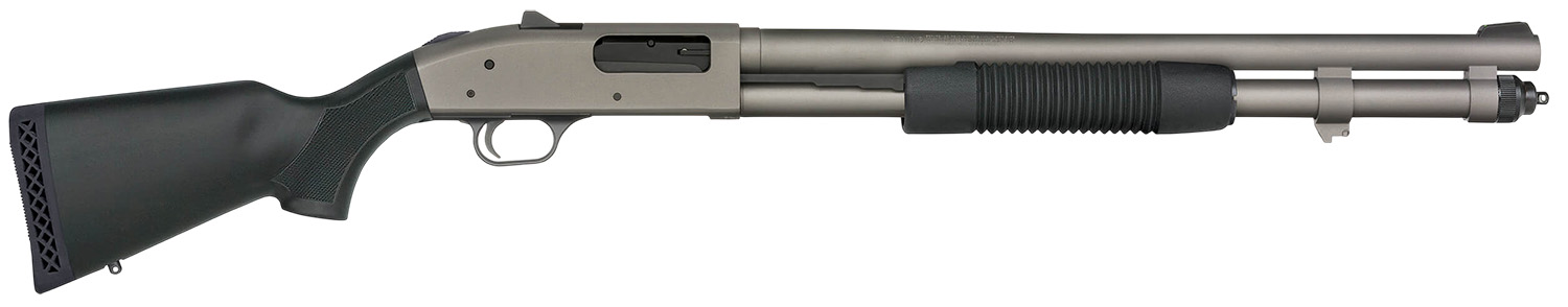 Mossberg 50796 590A1 NFA Pro 12 Gauge 3″ 5+1 20″ Tungsten Gray Cerakote Barrel & Drilled & Tapped Steel Receiver, Black Synthetic Stock