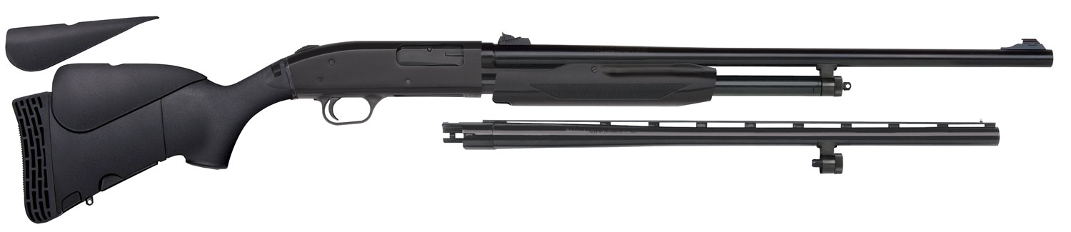 Mossberg 54330 500 Bantam Combo Youth Combo 20 Gauge 5+1 22″ Blued 22″ Vent Rib/24″ Fully-Rifled Barrels, Blued Steel Receiver, Fixed Wood Stock, Right Hand, Accu-Set Full Rifled Bore Choke