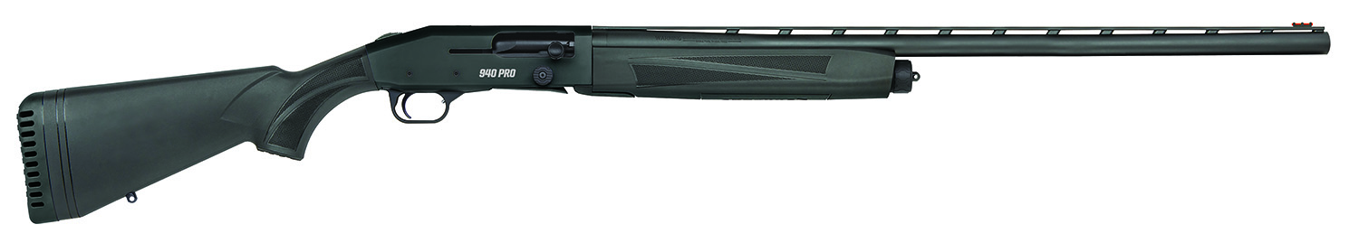 Mossberg 85155 940 Pro Full Size 12 Gauge Semi-Auto 3″ 4+1 28″ Matte Blued Vent Rib Barrel, Black Anodized Stainless Steel Drilled & Tapped Receiver, Adjustable Black Synthetic Stock, Right Hand