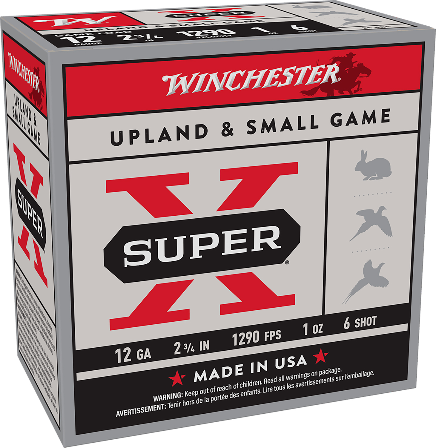 Winchester Ammo XU126 Super X Game Load 12Gauge 2.75″ 1oz 6Shot 25 Per Box/10 Case