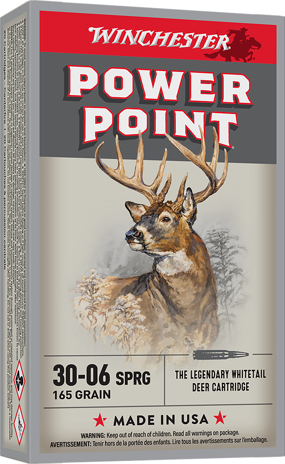 Winchester Ammo X30065 Power-Point 30-06Springfield 165gr 20 Per Box/10 Case