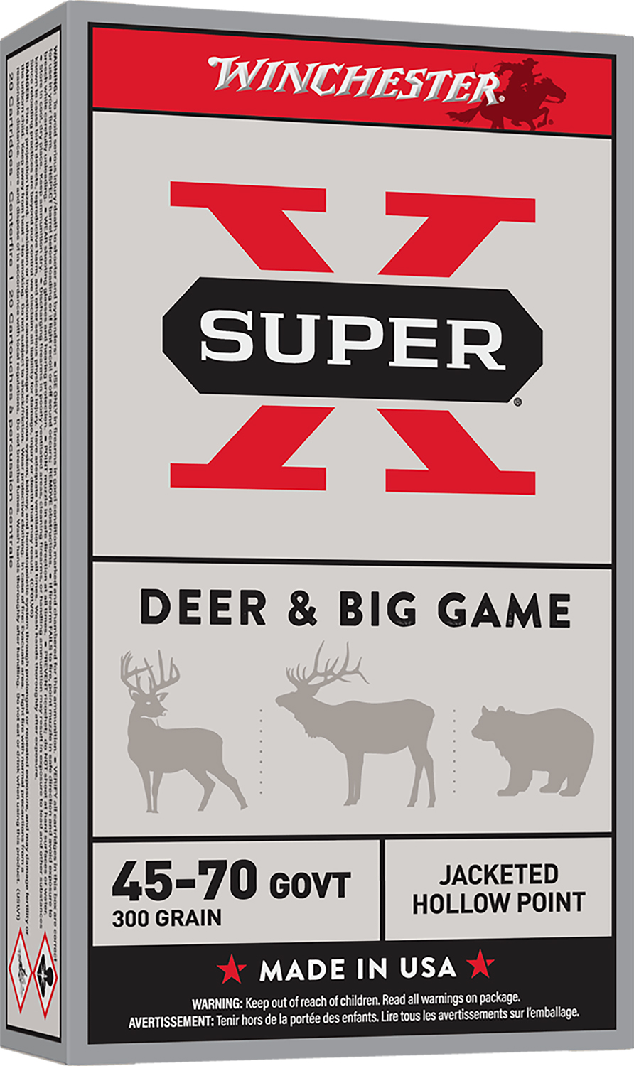 Winchester Ammo X4570H Super X 45-70Gov 300gr Jacketed Hollow Point 20 Per Box/10 Case
