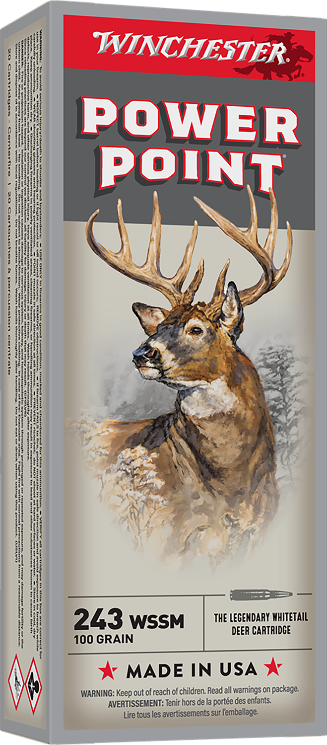 Winchester Ammo X243WSS Power-Point 243WSSM 100gr 20 Per Box/10 Case