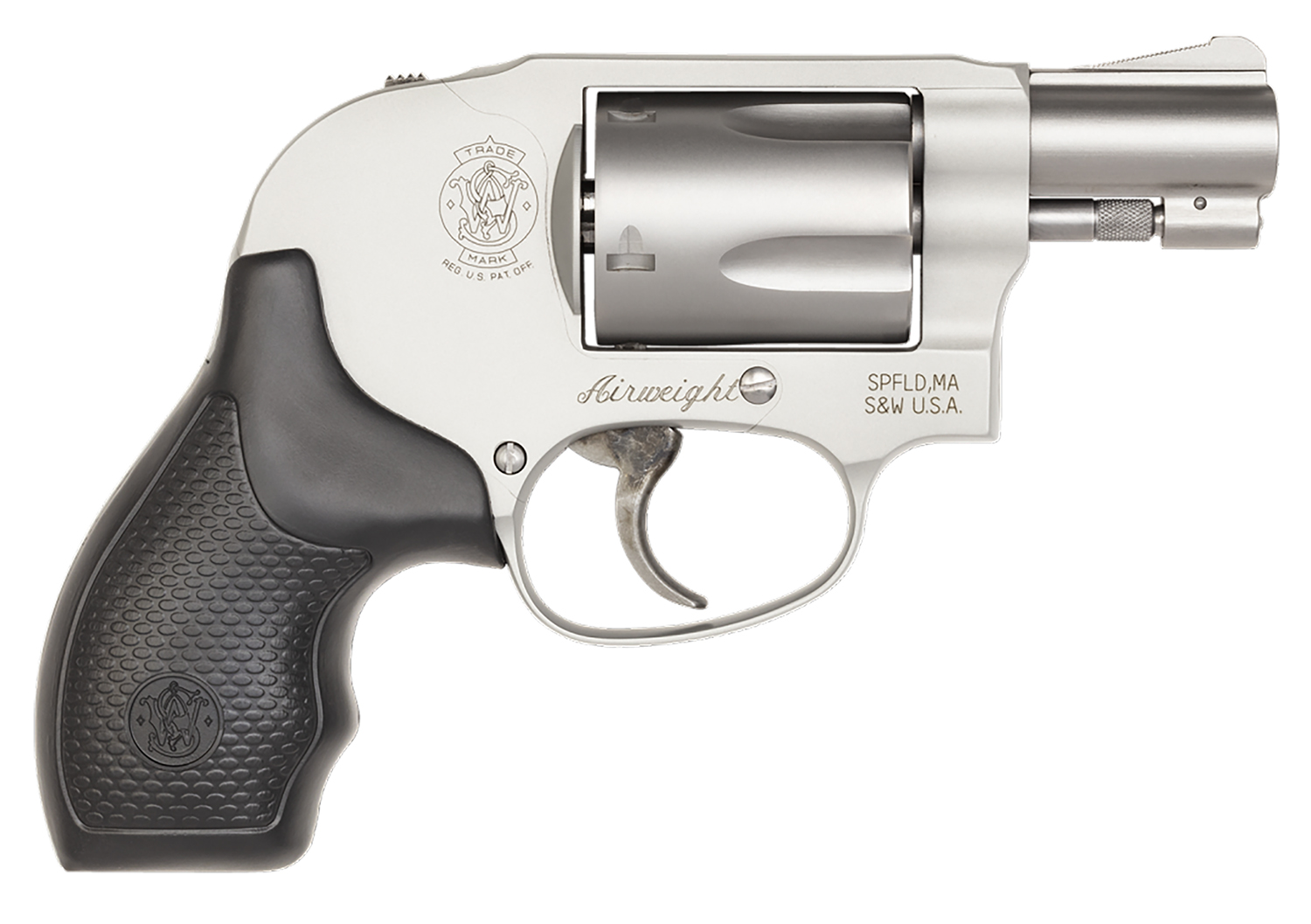 Smith & Wesson 163070 Model 638 *CA Compliant 38 Special + P 5 Shot 1.88″ Stainless Steel Barrel/Cylinder, Matte Silver Aluminum Alloy J-Frame, Polymer Grip, Internal Lock, Concealed Hammer