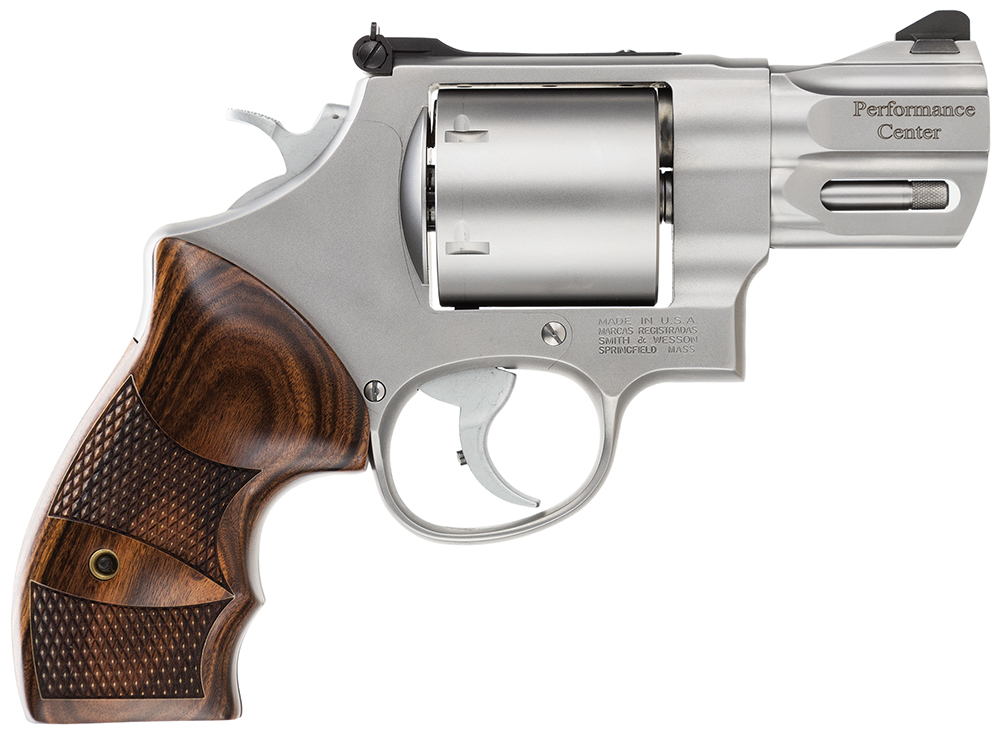 Smith & Wesson 170135 Performance Center Model 629 44 Rem Mag, 44 S&W Spl 6rd 2.63″ Stainless Steel Barrel & Cylinder Matte Silver Stainless Steel Frame with Wood Grip