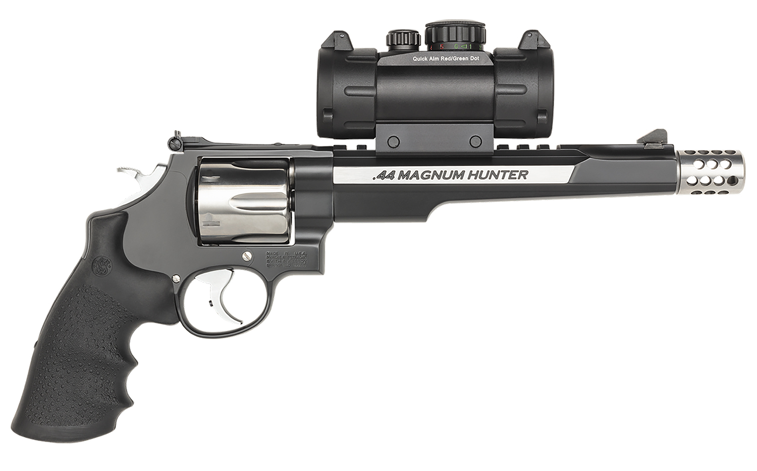 Smith & Wesson 170318 Performance Center 629 Hunter 44 Rem Mag 6rd 7.50″ Stainless Steel Black Stainless Steel Black Polymer Grip
