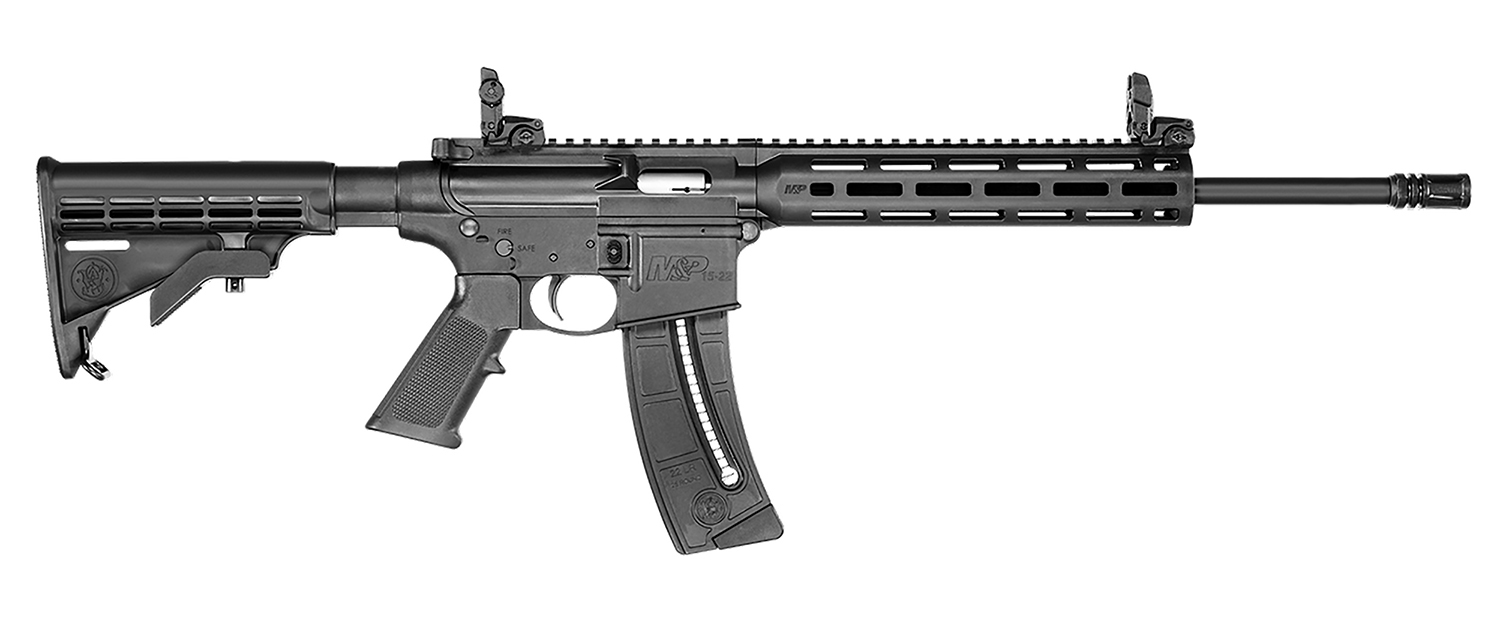 Smith & Wesson 10208 M&P15 Sport 22 LR 25+1 16.50″ Matte Black Carbon Steel Barrel & Picatinny Rail Aluminum Receiver, 10″ Magpul M-LOK Handguard, 6 Position CAR Black Synthetic Stock, Black Polymer G