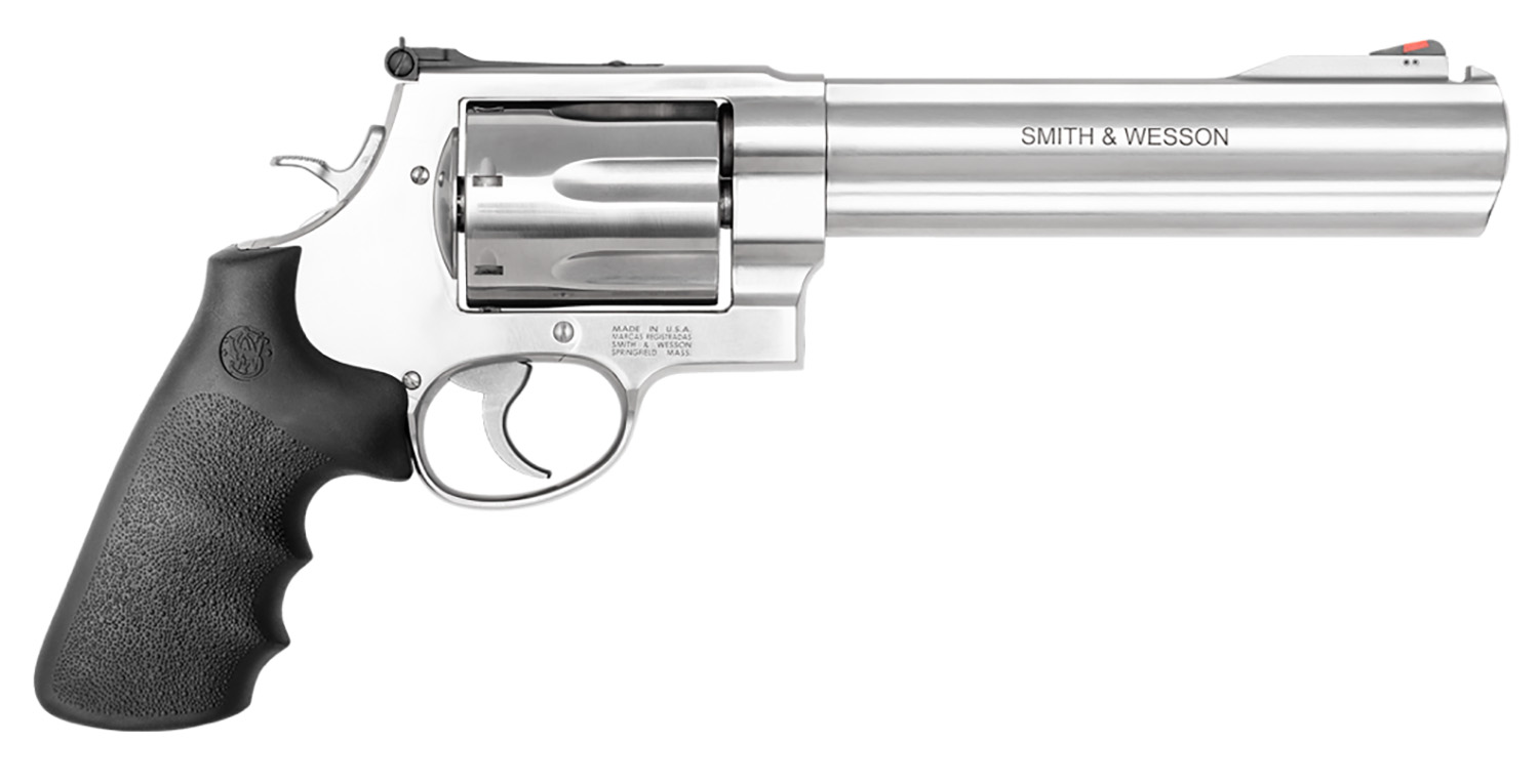 Smith & Wesson 13331 Model 350  X-Frame 350 Legend 7 Shot 7.50″ Satin Stainless Steel Barrel, Cylinder & Frame, Black Finger Grooved Grip, Internal Lock Safety, Exposed Hammer