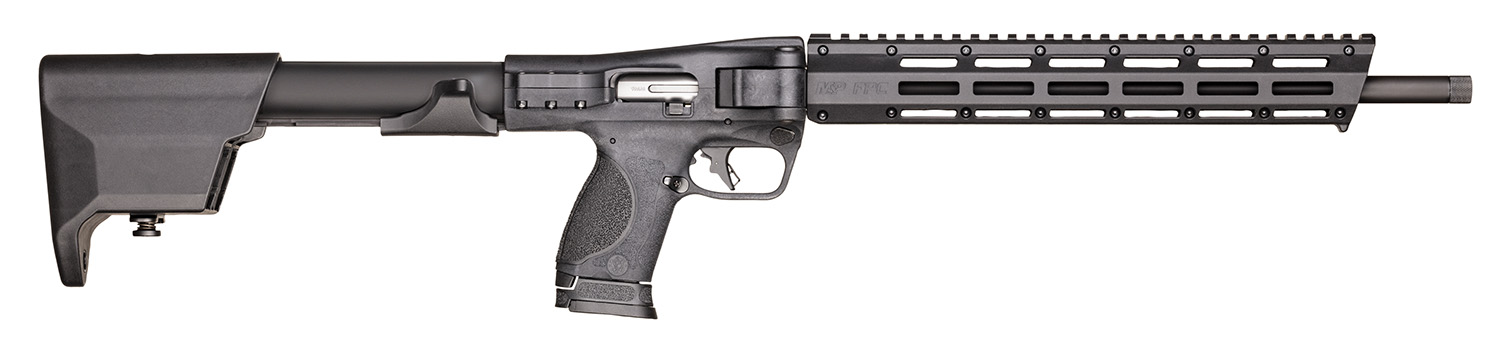 Smith & Wesson 12575 M&P FPC  9mm Luger 17+1/23+1 (3) 16.25″ Steel Barrel, Black Anodized Receiver, Adjustable Black Stock, M-LOK Slots w/Picatinny Style Rail Black Polymer Grip