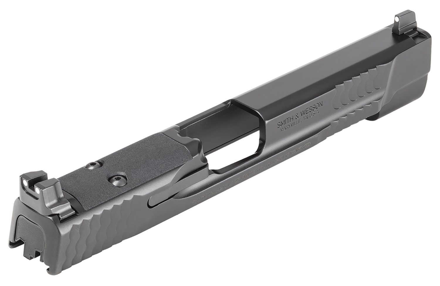 Smith & Wesson 14568 Slide Assembly Black Optic Ready/Serrated Slide