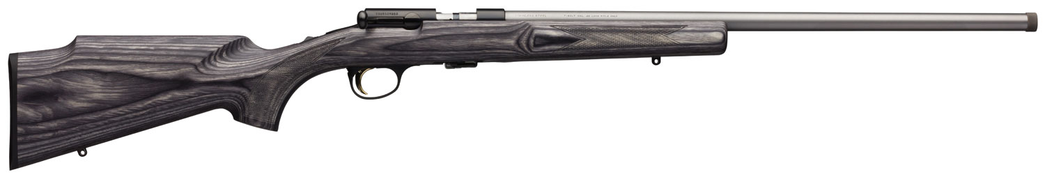 Browning 025236270 T-Bolt Target/Varmint SR 17 HMR 10+1 22″ Threaded Varmint Barrel, Polished Blued Steel Receiver, Satin Gray Laminate Stock, Pachmayr Decelerator Recoil Pad, Optics Ready