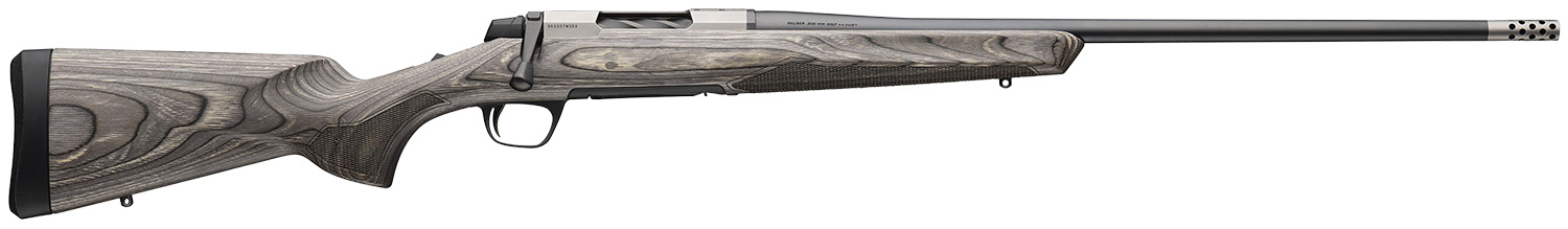Browning 036092229 X-Bolt 2 Hunter Full Size 300 Win Mag 3+1 26″ Matte Blued Threaded Sporter Barrel, Drilled & Tapped Stainless Steel Receiver, Fixed Gray Laminate Stock, Radial Muzzle Brake