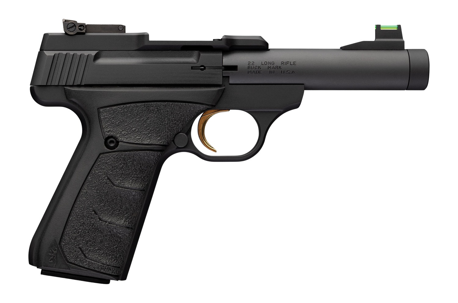 Browning 051608490 Buck Mark Micro Bull SR 22 LR 10+1 4.40″ Matte Black Threaded Bull Barrel, Matte Black Alloy Frame, Black Overmolded UFX Grip, RMSc Footprint