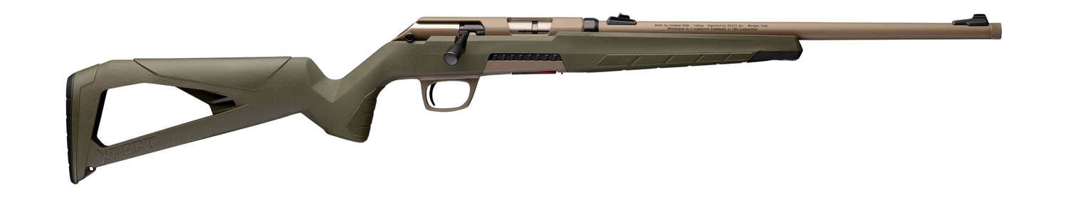 Winchester Repeating Arms 525240102 Xpert 22 LR 10+1 16.50″ Flat Dark Earth Cerakote Threaded Barrel, Flat Dark Earth Cerakote Steel Drilled & Tapped Receiver, OD Green Thumbhole Polymer Stock