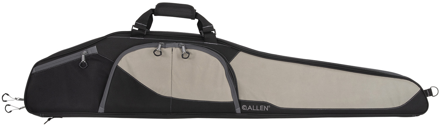 Allen 68246 Sawatch Rifle Case 46″ Black Endura w/Tan Accents, Foam Padding, Accessory Pockets, Lockable Zippers & Plush Tricot Lining