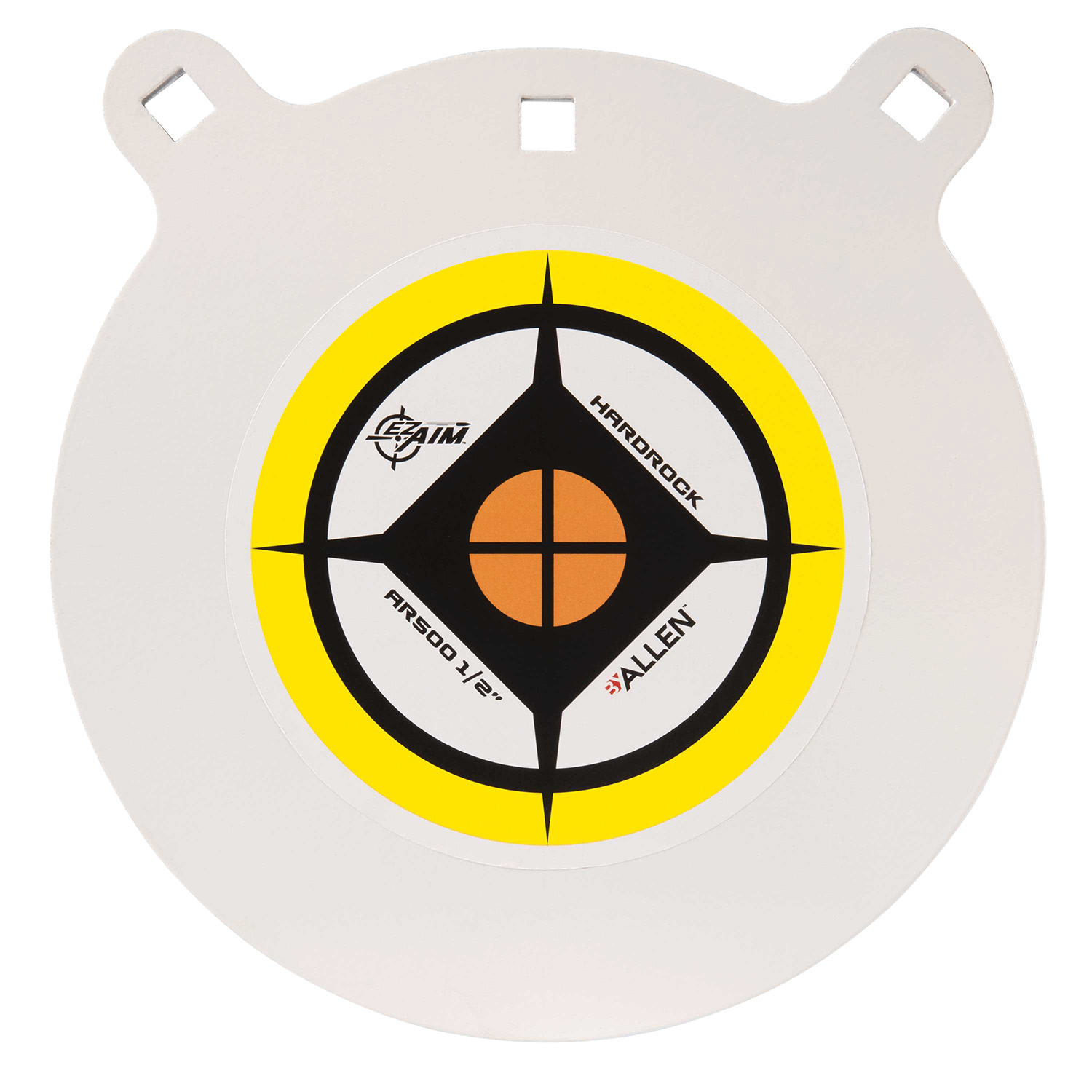 EZ-Aim 15600 Hardrock 10″ AR500 Steel Gong Shooting Target .50″ Thickness White / Yellow / Black