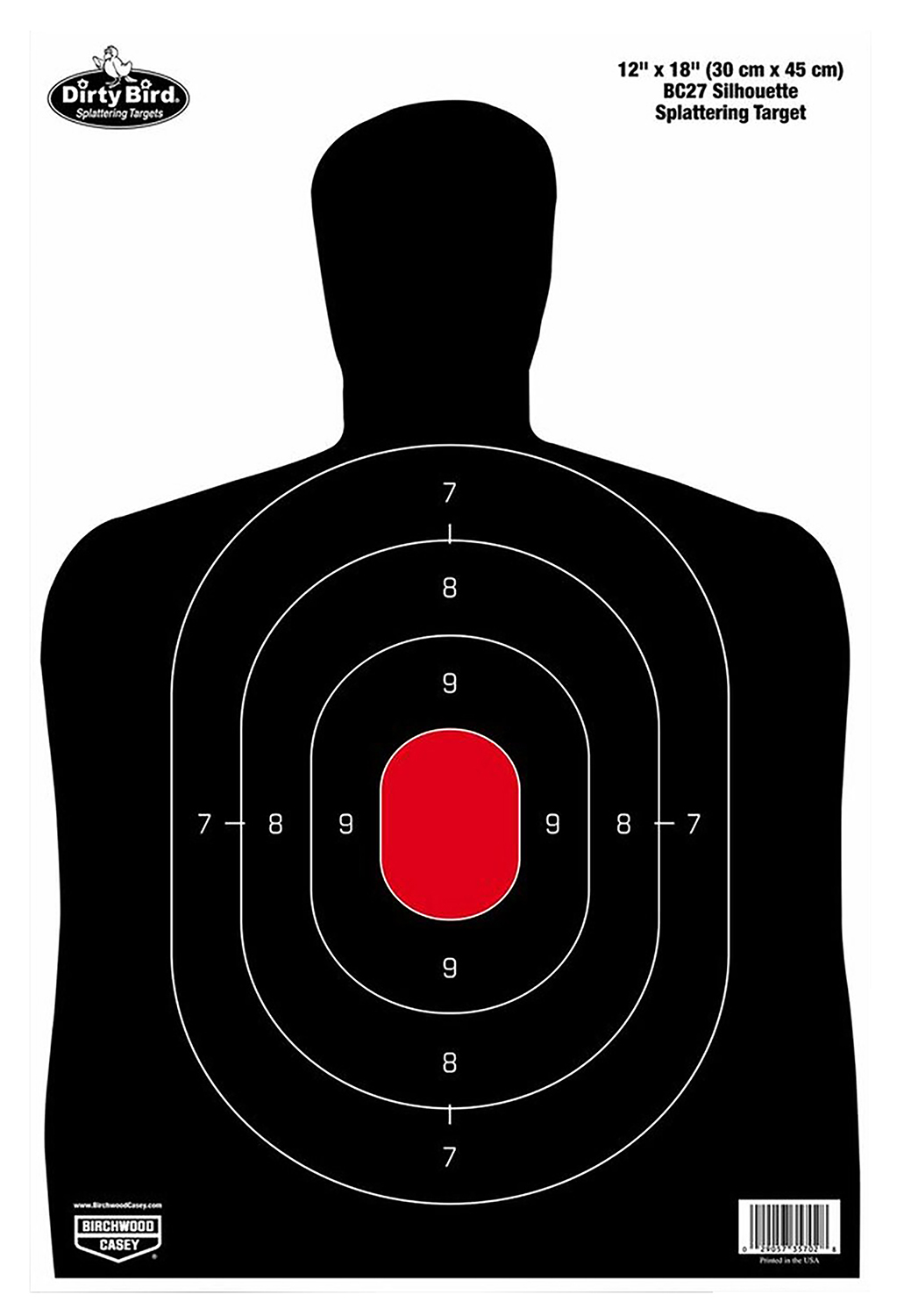 Birchwood Casey 35709 Dirty Bird Silhouette Target Silhouette Tagboard Target 12″ x 18″ 50 Per Pkg