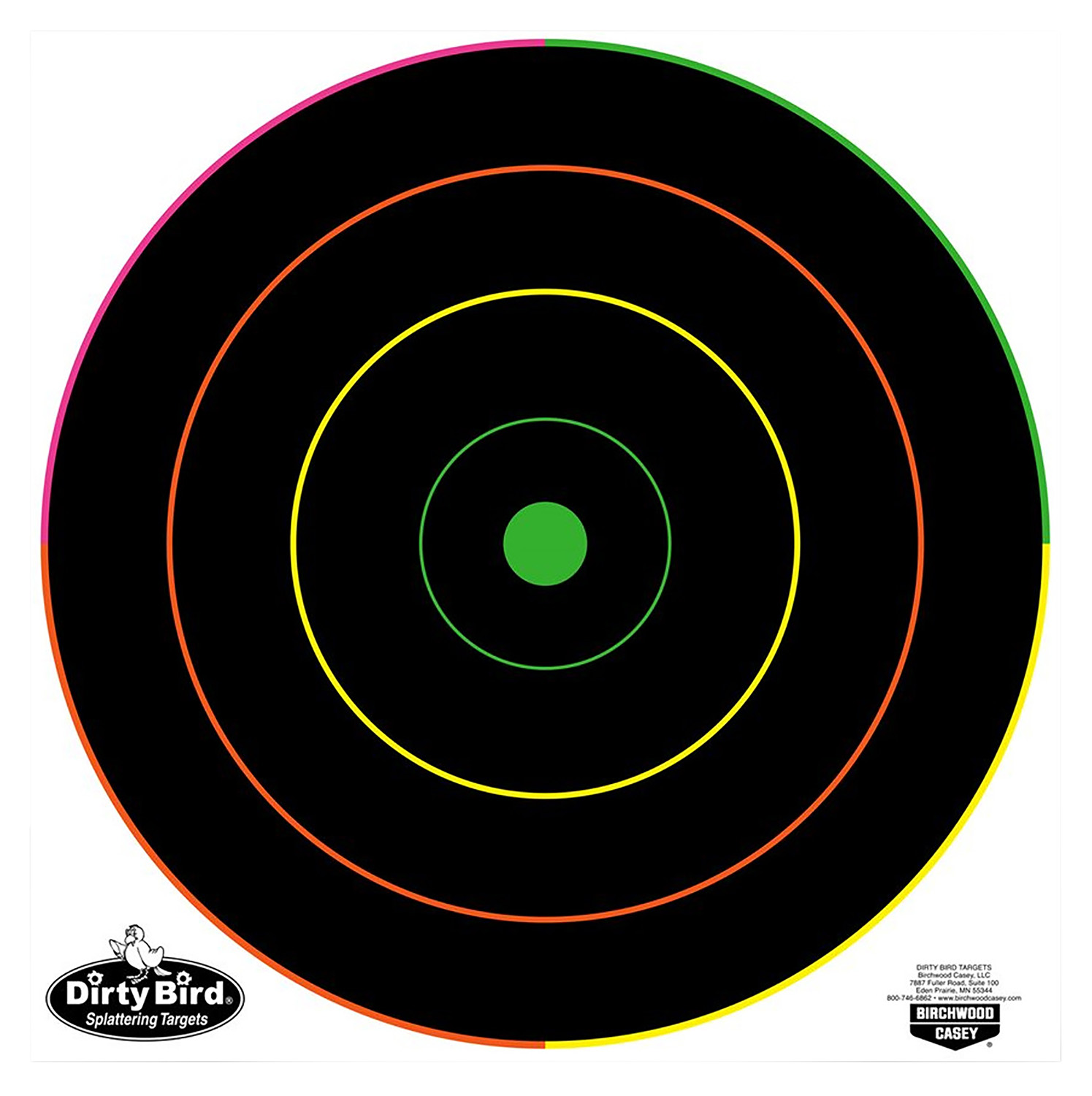 Birchwood Casey 35870 Dirty Bird Bullseye Tagboard Target 12″ 100 Per Pkg