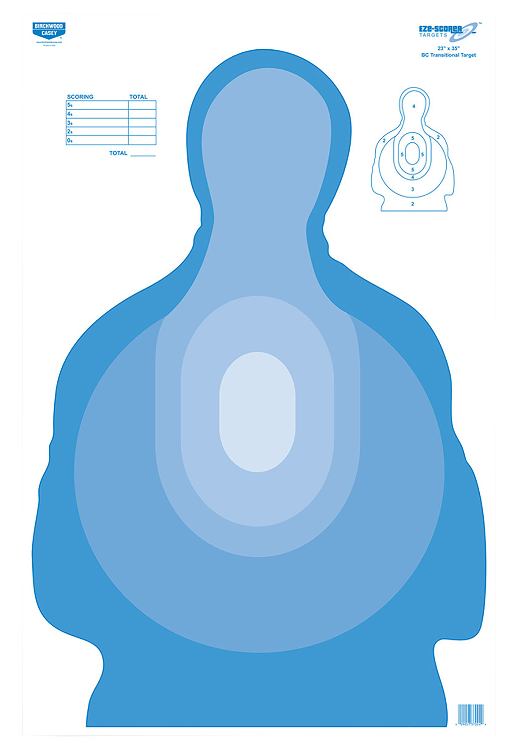 Birchwood Casey 37024 EZE-Scorer Silhouette Paper Target 23″ x 35″ 100 Per Pkg