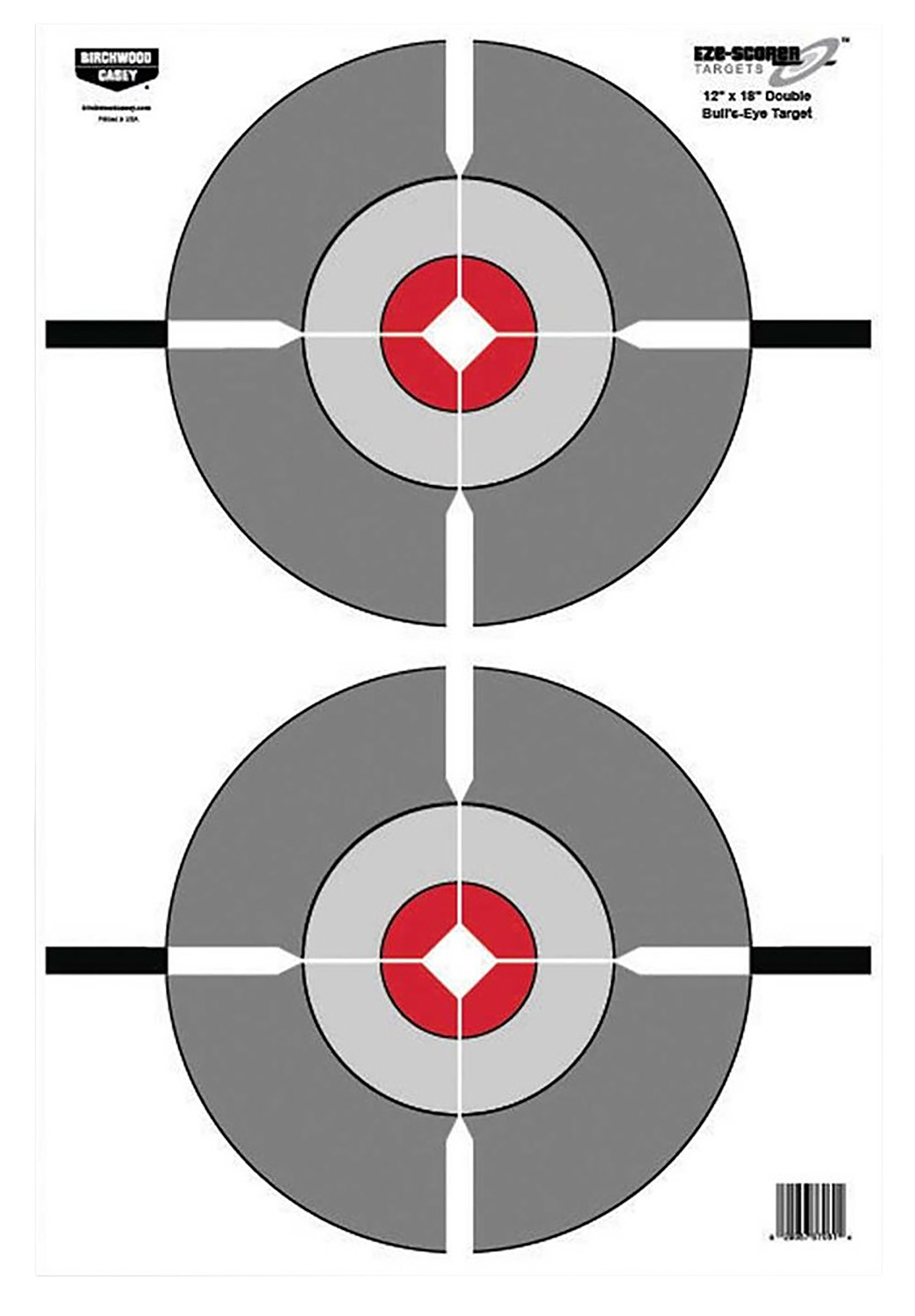Birchwood Casey 37061 EZE-Scorer Bullseye Paper Target 12″ x 18″ 100 Per Pack