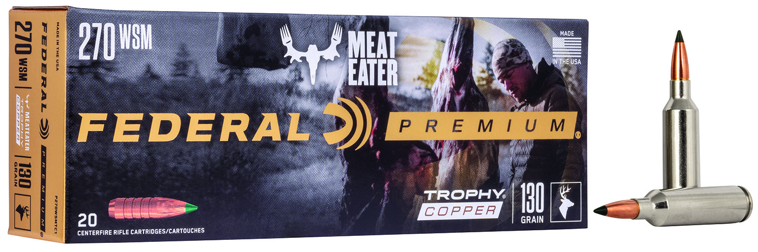 Federal P270WSMTC1 Premium 270WSM 130gr Trophy Copper 20 Per Box/10 Case