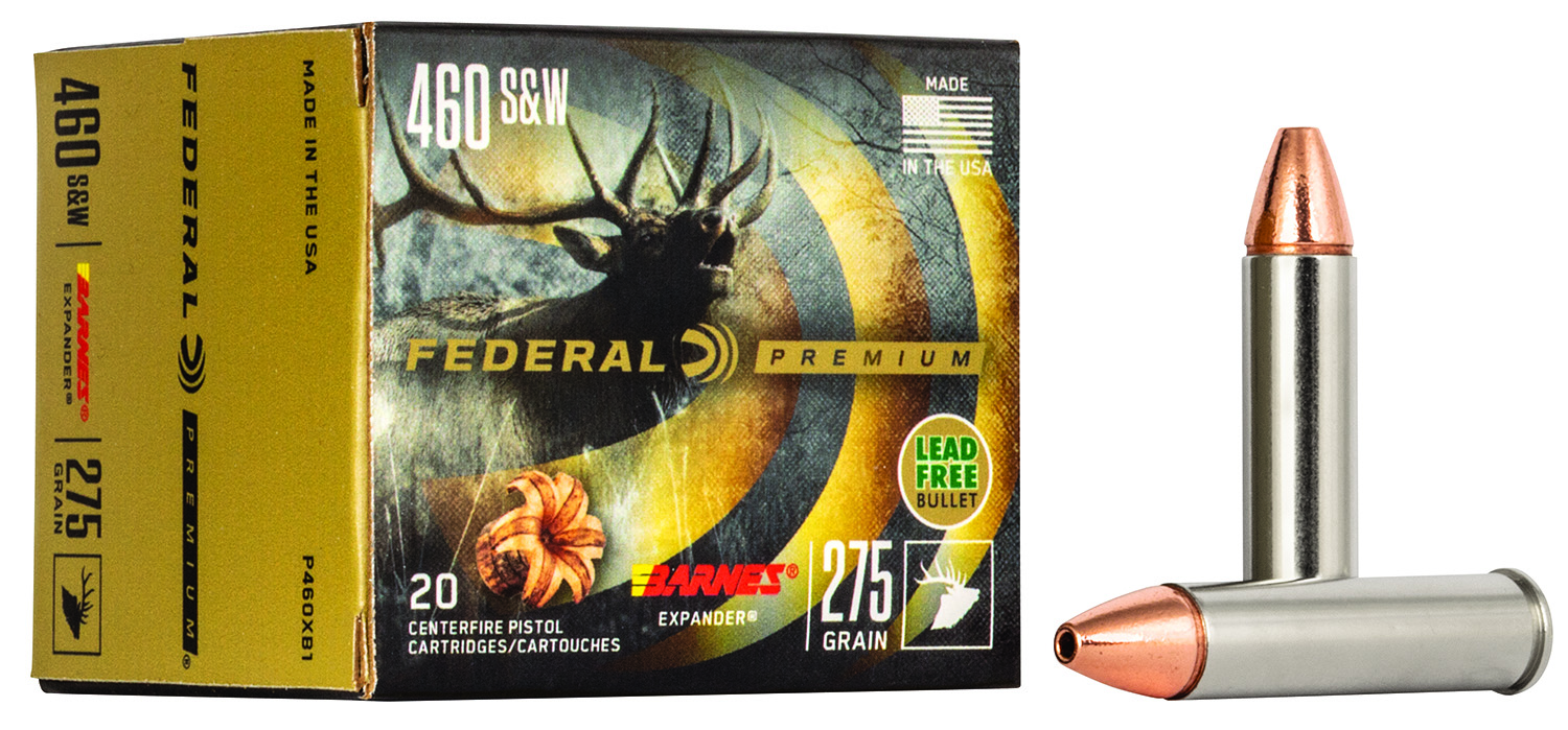 Federal P460XB1 Premium 460S&W Mag 275gr Barnes Expander BRX 20 Per Box/10 Case