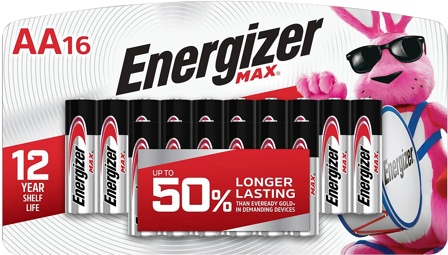 Energizer E91LP16 AA Max Silver 1.5V Alkaline, Qty (16) Single Pack