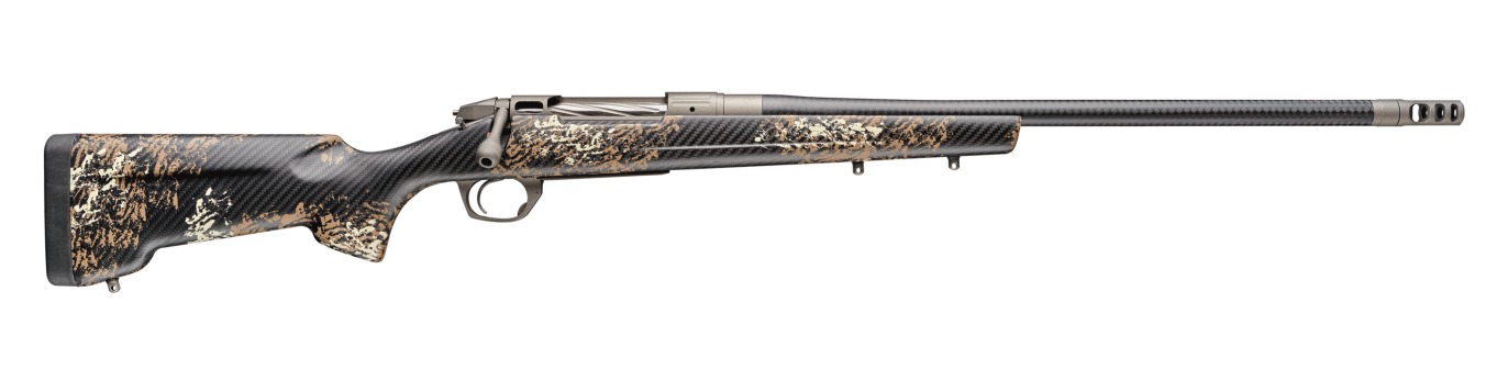 Bergara Rifles BPR38-308 Premier Cima Pro 308 Win 20″ Carbon Fiber CURE Threaded Barrel, Titanium Cerakote Stainless Steel Drilled & Tapped Receiver, Fixed Carbon Fiber w/Brown & Tan Sponge Accents St
