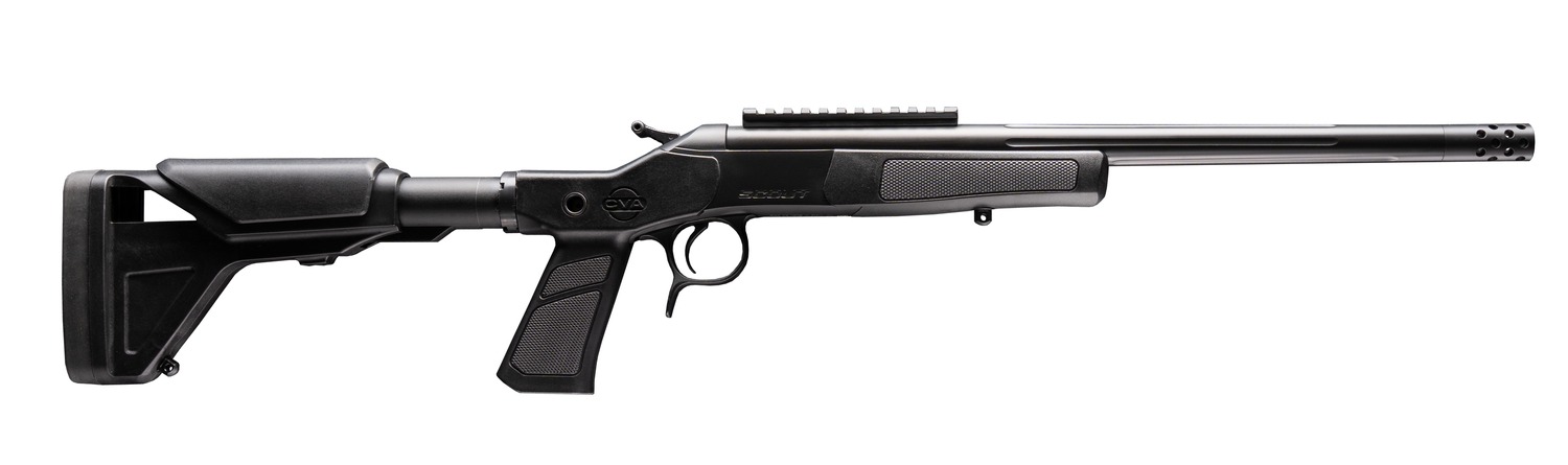 CVA CR4434XP Cascade XP-SB SBR 223 Rem 1rd 16.50″ Matte Fluted Threaded Barrel Matte Stainless Steel Receiver Picatinny Rail Receiver Graphite Black Adj Buffer Tube Synthetic Stock Black Grip