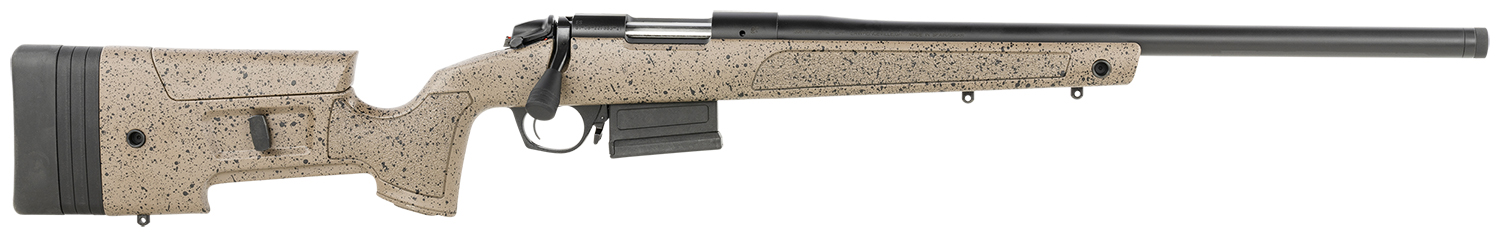 Bergara Rifles B14LM358C B-14 HMR 300 PRC 5+1 26″ Graphite Black Cerakote Barrel, Black Speckled Brown Molded w/Mini-Chassis, Adjustable LOP & Cheek Piece Stock