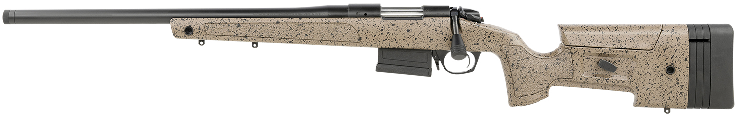 Bergara Rifles B14S351LC B-14 HMR 308 Win 5+1 20″ Graphite Black Cerakote Barrel, Black Speckled Brown Molded w/Mini-Chassis, Adjustable LOP & Cheek Piece Stock, Left Hand