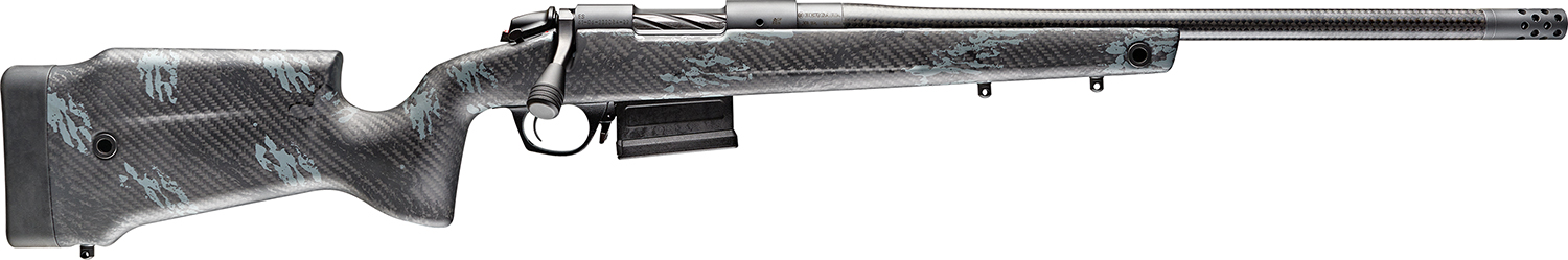 Bergara Rifles B14S751CF B-14 Crest 308 Win 5+1 20″ Sniper Gray Cerakote #5 Contour Threaded Barrel, Sniper Gray Cerakote Steel Receiver, Black & Gray Sponge Fixed Carbon Fiber Stock